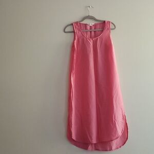 NICOLE Bridger Pink Sleeveless Dress Slow Fashion medium silk and cotton blend
